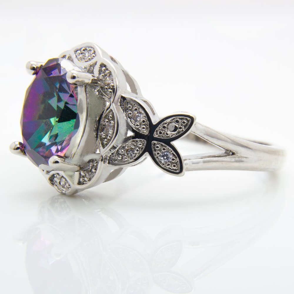 Mystic Topaz Sterling Silver Ring - Picture 2 of 3